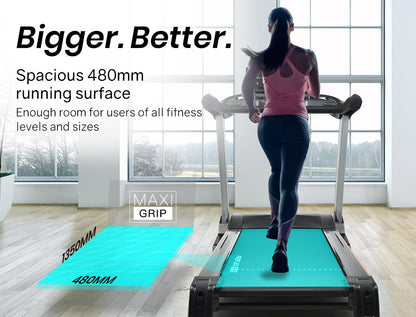 PROFLEX Electric Treadmill Auto Incline Foldable Exercise Run Machine Fitness Gym 4HP 480mm Belt